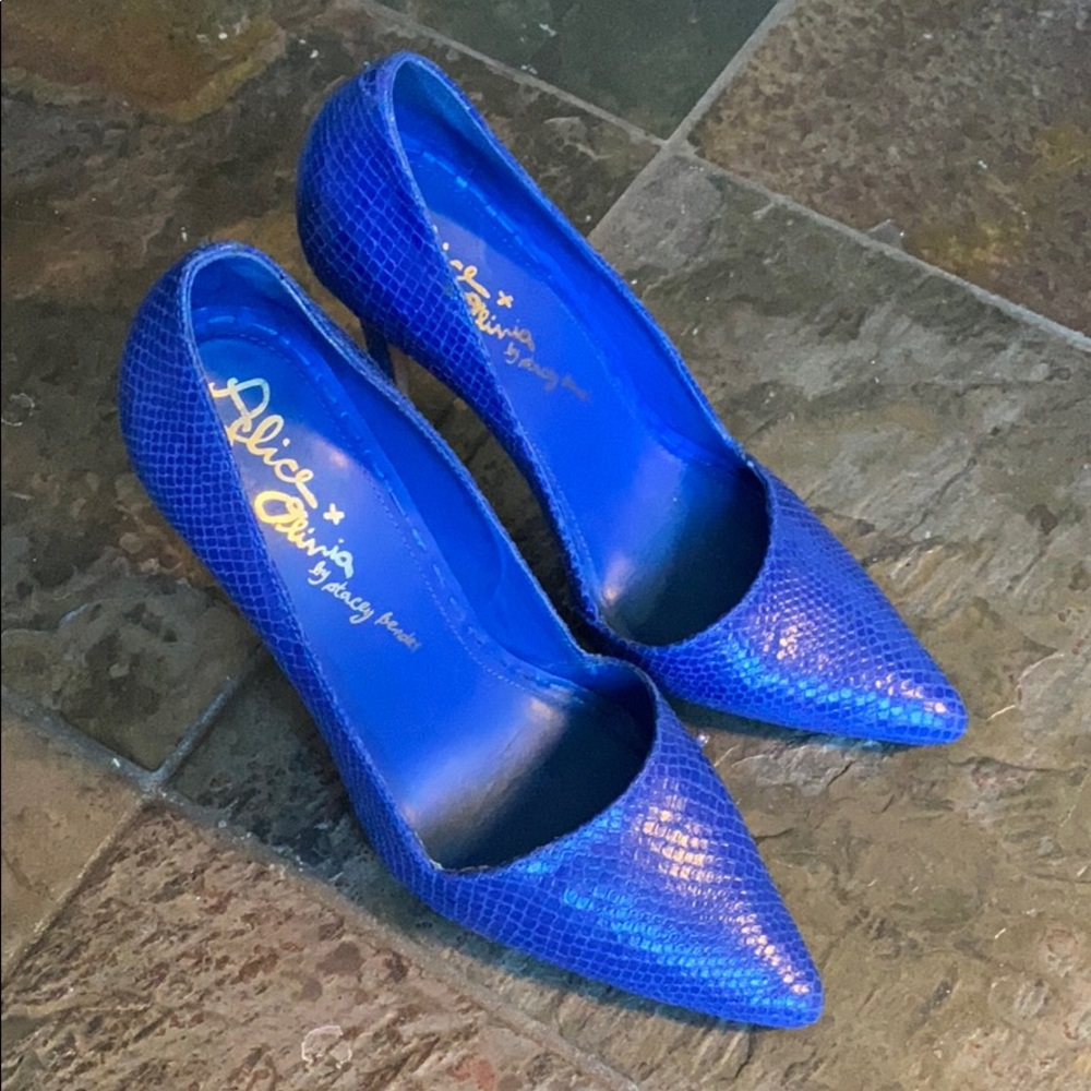 Blue Alive and Olivia pumps